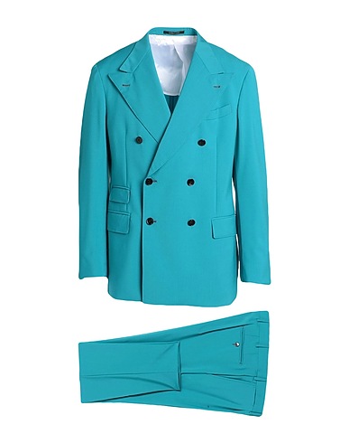GABRIELE PASINI Suits Turquoise 100% Virgin Wool
