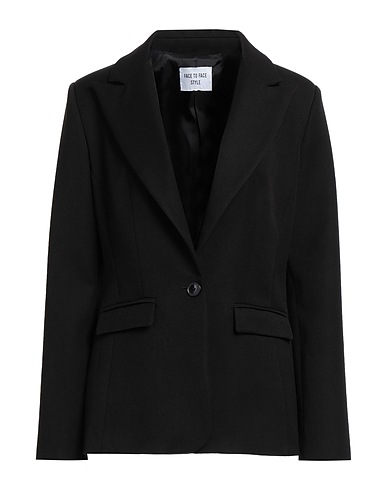 FACE TO FACE STYLE Blazer Black 60% PES, 35% Viscose, 5% Elastane