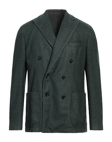 PAOLONI Blazer Verde scuro 80% Lana Vergine, 20% Poliestere