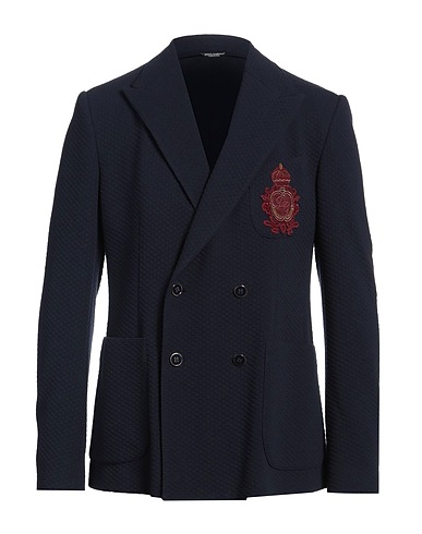 DOLCE&GABBANA Blazers Marineblau 53% Polyester, 47% Baumwolle
