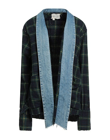 GREG LAUREN Jacke Dunkelgrün Wolle, Polyester, Baumwolle, Andere Fasern, Nylon