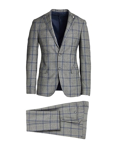 BRANDO Suits Grey 100% Virgin Wool