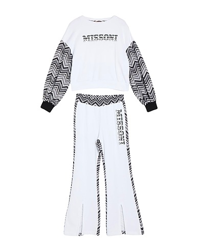 MISSONI KIDS Tracksuit White 100% Cotton, Elastane