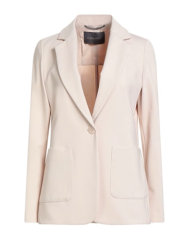 ELENA MIRÒ Blazer Beige 58% Viscose, 37% Polyamide, 5% Elastane