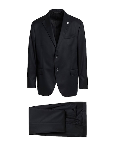 LUBIAM Suits Black 80% Virgin Wool, 20% Silk