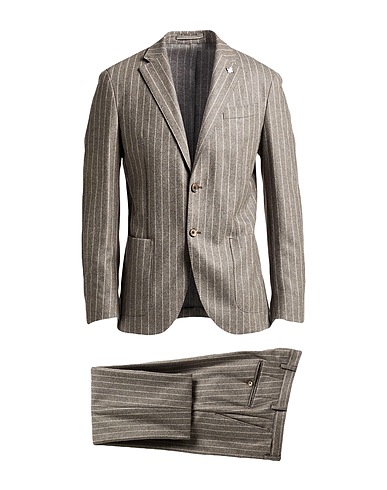LUBIAM Suits Grey 100% Virgin Wool