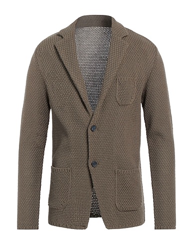 ALESSANDRO GILLES Blazer Military green 50% Cotton, 50% Acrylic