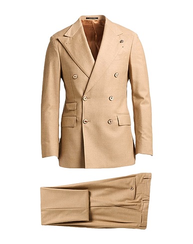 GABRIELE PASINI Suits Camel 99% Virgin Wool, 1% Elastane