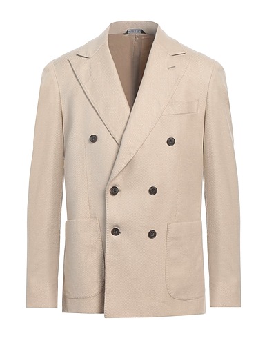 BRIAN DALES Blazer NATURAL LOW IMPACT Beige 73% Wool, 10% Linen, 10% Silk, 6% Cashmere, 1% Elastane
