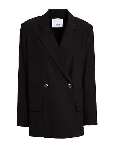 ERIKA CAVALLINI Blazer Black 56% Virgin Wool, 44% Viscose