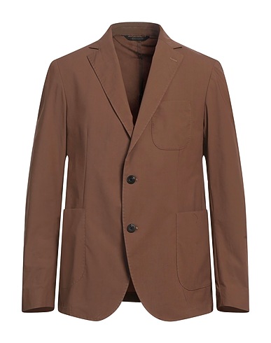 MESSAGERIE Blazer Chocolate brown 97% Cotton, 3% Elastane