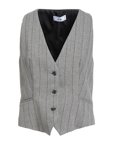 JIJIL Waistcoat Black 68% Cotton, 25% Polyester, 5% Other Fibres, 2% Wool