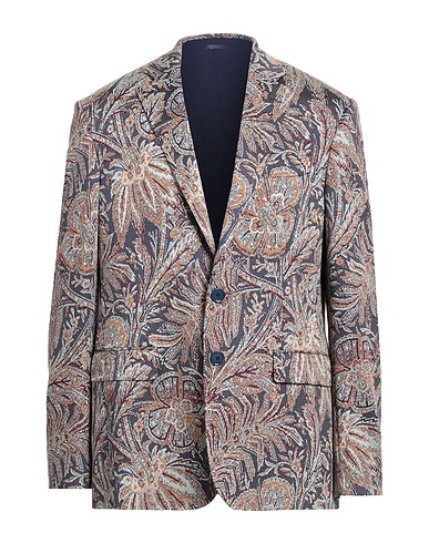 ETRO Blazer Blue 52% Cotton, 31% Polyester, 13% Viscose, 3% Polyamide, 1% Elastane