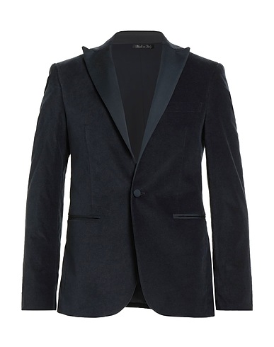 ALESSANDRO GILLES Blazer Midnight blue 98% Cotton, 2% Elastane