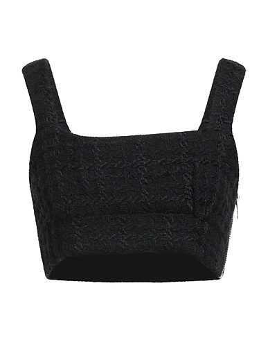 WEILI ZHENG Top Nero 70% Poliestere, 30% Lana