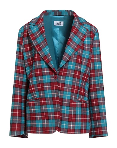NIŪ Blazer Turquoise 34% Viscose, 33% Polyester, 32% Wool, 1% Elastane