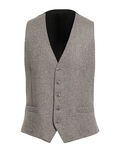 LUIGI BIANCHI Mantova Waistcoat Chocolate brown 95% Wool, 5% Cashmere