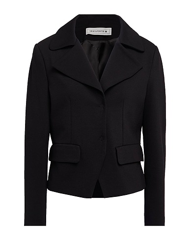 SHIRTAPORTER Blazer Black 65% Viscose, 32% Nylon, 3% Elastane