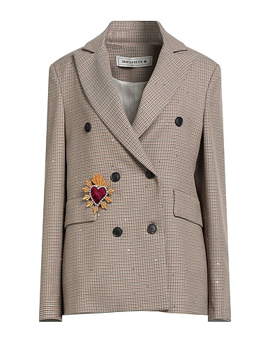 SHIRTAPORTER Blazer Beige 65% Polyester, 32% Viscose, 3% Elastane