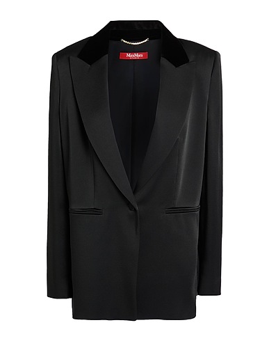 MAX MARA STUDIO Blazer Black 71% Acetate, 29% Viscose