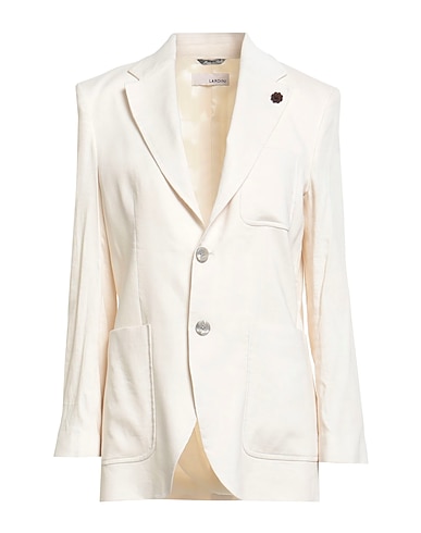 LARDINI Blazer Ivory 62% Linen, 35% Viscose, 3% Elastane