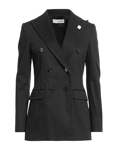 LARDINI Blazer Black 98% Cotton, 2% Elastane