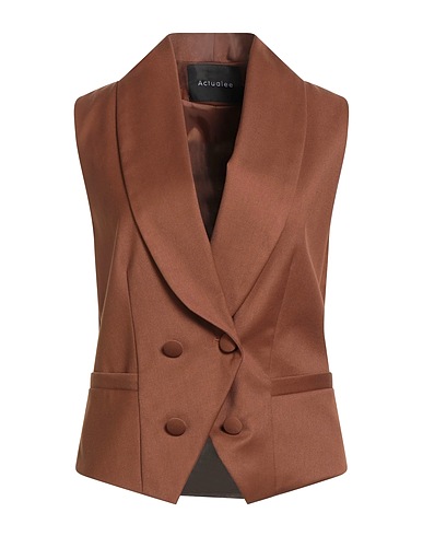 ACTUALEE Weste Braun 62% Polyester, 35% Rayon, 3% Elastan