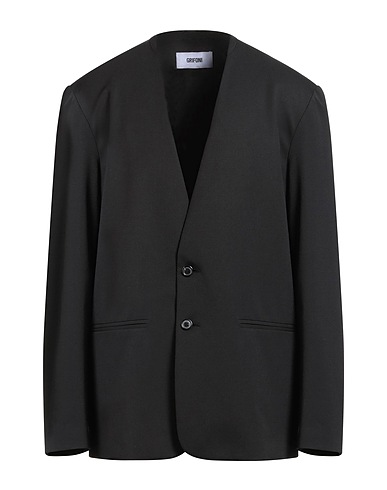 GRIFONI Blazer Black 53% Polyester, 43% Virgin Wool, 4% Elastane