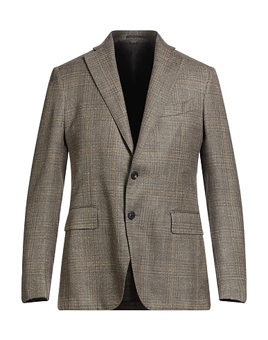GABRIELE PASINI Blazer Military green 71% Wool, 16% Silk, 13% Linen