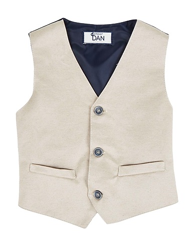 DAMPER DAN Waistcoat Beige 49% Recycled cotton, 31% Polyester, 17% Recycled polyester, 3% Other Fibres