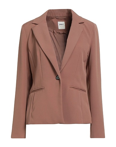 ONLY Blazer BLUE DENIM Light brown 93% Polyester, 7% Elastane