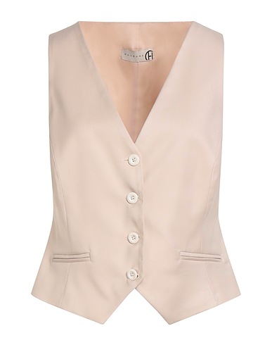 HAVEONE Waistcoat Beige 66% Polyester, 31% Viscose, 3% Elastane