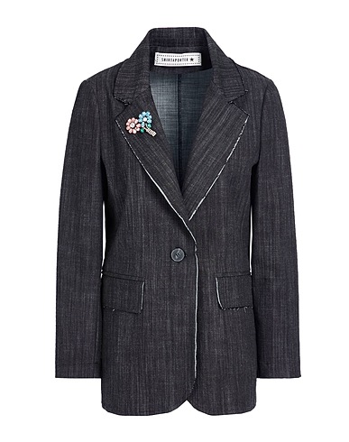 SHIRTAPORTER Blazer Black 70% Cotton, 27% Polyester, 3% Elastane