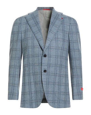 ISAIA Blazer Light blue 93% Wool, 7% Cashmere