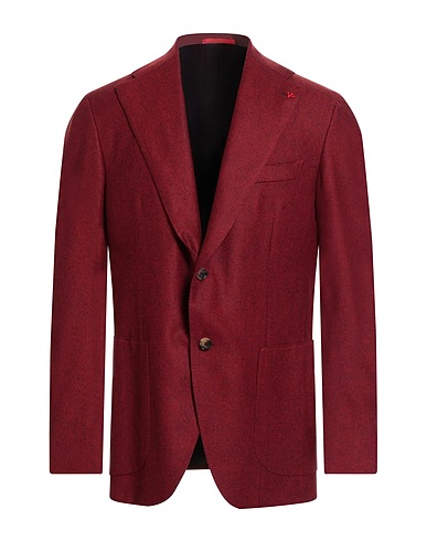 ISAIA Blazer Brick red 95% Wool, 5% Cashmere