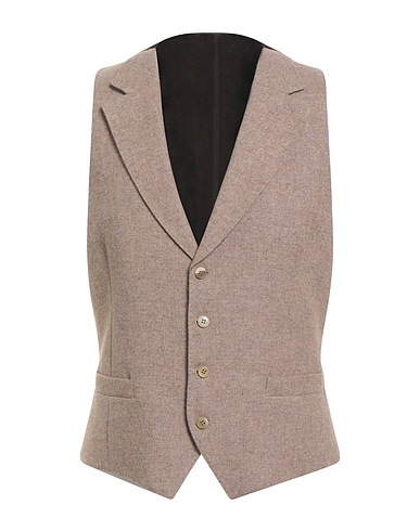 LUIGI BIANCHI Mantova Suit vest Beige 100% Cashmere