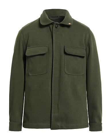 OUT/FIT Solid colour shirt Military green 100% Polyester