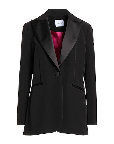 HAPPY 25® Giacca Nero 89% Poliestere, 11% Elastan