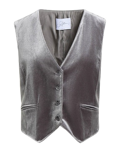 SOALLURE Waistcoat Grey 92% Polyester, 8% Elastane, Viscose