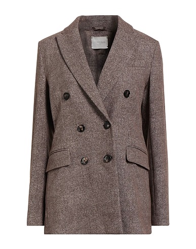 CIRCOLO 1901 Blazer Chocolate brown 95% Cotton, 5% Elastane