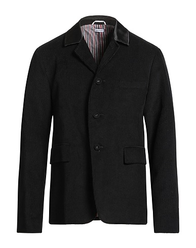 THOM BROWNE Blazer Black 100% Cotton, Silk