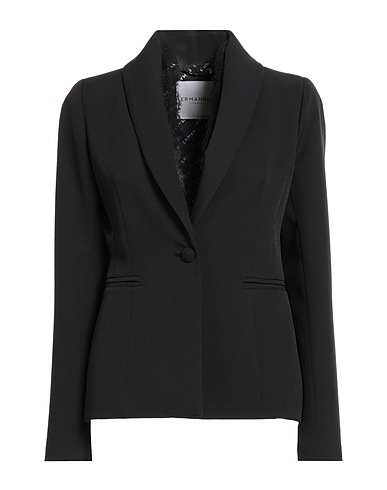 ERMANNO FIRENZE Blazer Black 90% Polyester, 10% Elastane