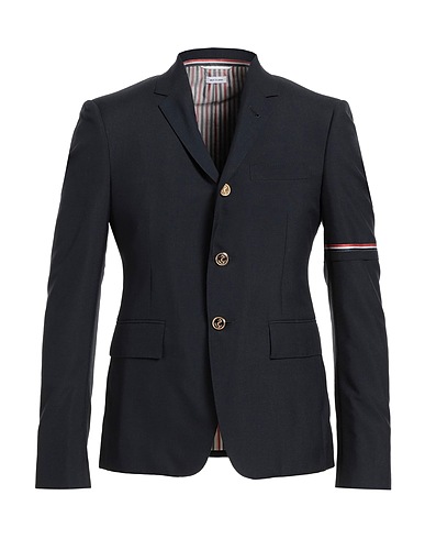 THOM BROWNE テーラードジャケット ミッドナイトブルー ウール 50% / ポリエステル 50%
