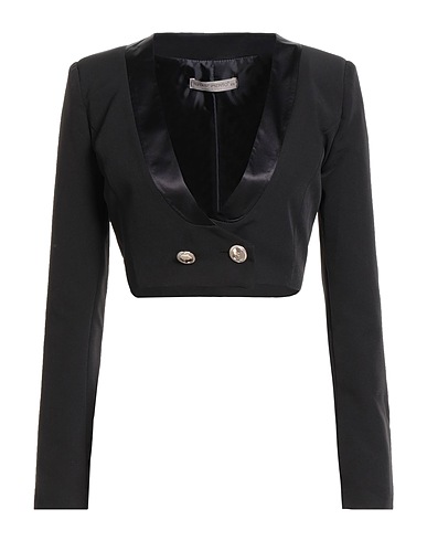 RINASCIMENTO Jacket Black 96% Polyester, 4% Elastane