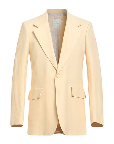 SANDRO Blazer Beige 48% Linen, 48% Viscose, 4% Elastane