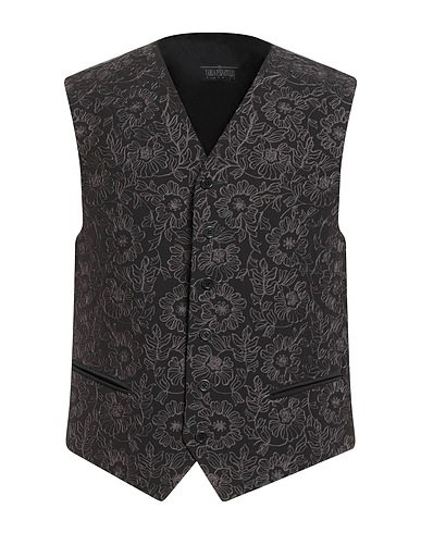 CARLO PIGNATELLI CLASSICO Waistcoat Black 62% Virgin Wool, 38% Viscose