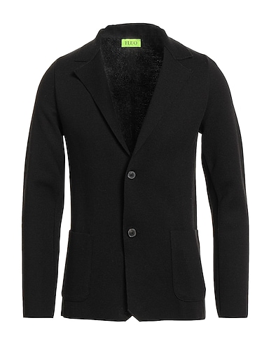 FLUO Blazer Nero 80% Lana, 20% Acrilico