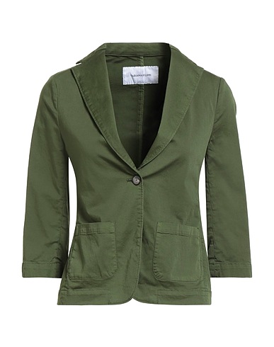 FABIANA FILIPPI Blazer Green 98% Cotton, 2% Elastane, Ecobrass