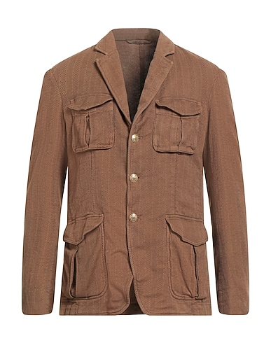 ALTEA Jacket Brown 65% Cotton, 35% Linen