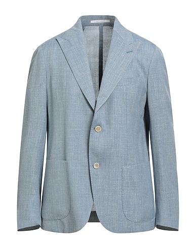 ELEVENTY Blazer PLATINUM Light blue 71% Wool, 15% Silk, 14% Linen